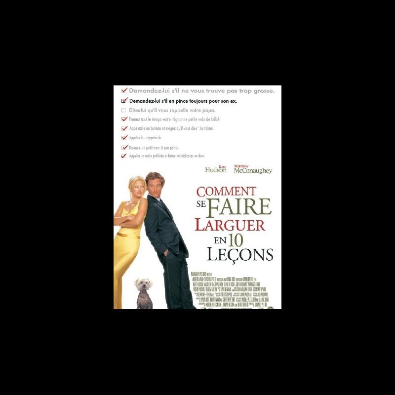 10 Lecon Pour Se Faire Larguer Affiche du film COMMENT SE FAIRE LARGUER EN DIX LECONS - CINEMAFFICHE