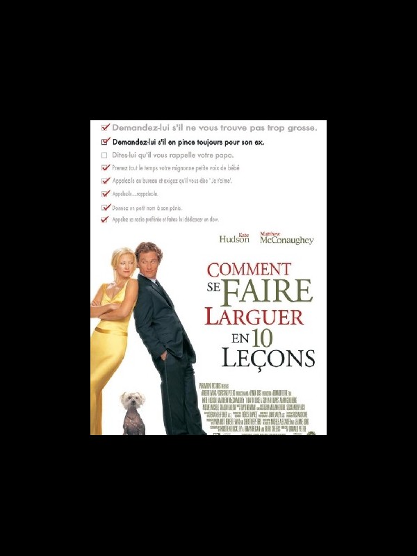 Comment Se Faire Larguer Affiche du film COMMENT SE FAIRE LARGUER EN DIX LECONS - CINEMAFFICHE