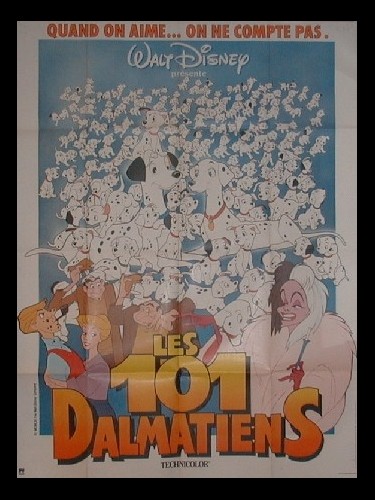 Affiche du film LES 101 DALMATIENS - RESSORTIE 1987