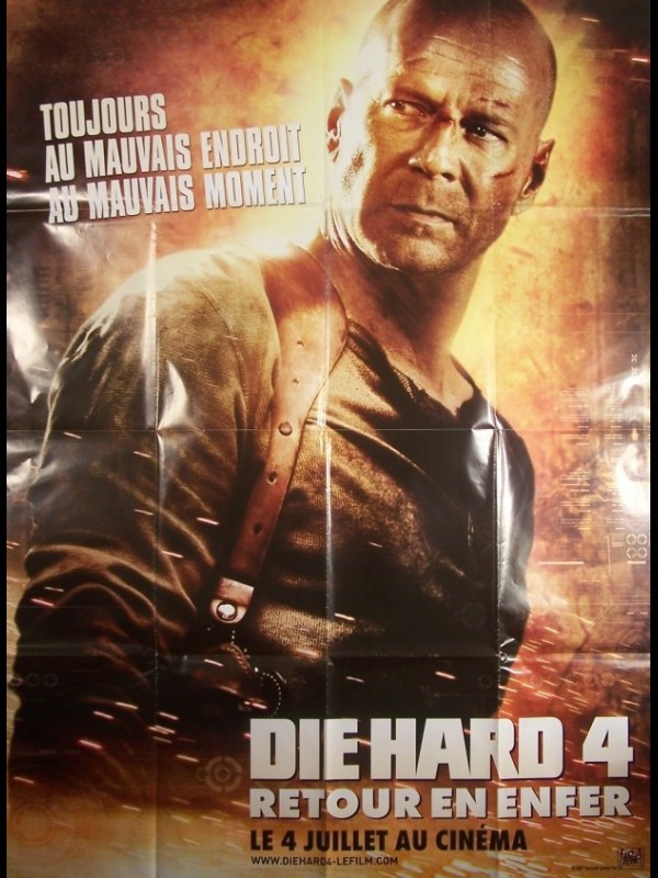 Affiche du film DIE HARD 4-RETOUR EN ENFER- - LIVE FREE OR DIE HARD