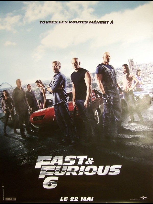 Affiche du film FAST AND FURIOUS 6 (AFFICHE ROULÉE)