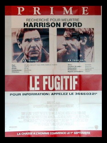 Affiche du film FUGITIF (LE) - THE FUGITIVE