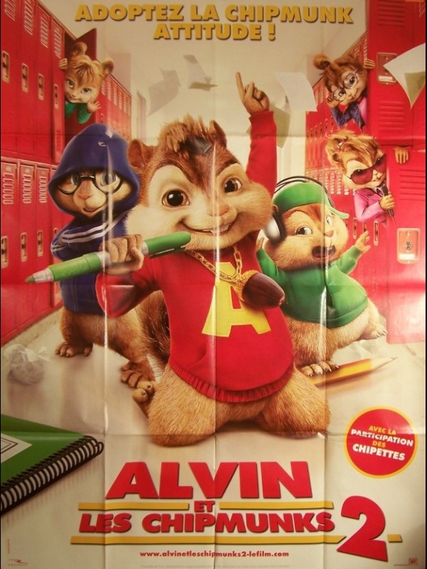 Affiche du film ALVIN ET LES CHIPMUNKS 2 - ALVIN AND THE CHIPMUNKS: THE SQUEAKQUEL