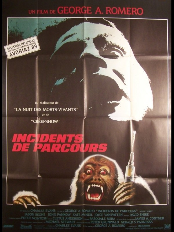 Affiche du film INCIDENT DE PARCOURS - MONKEY SHINES
