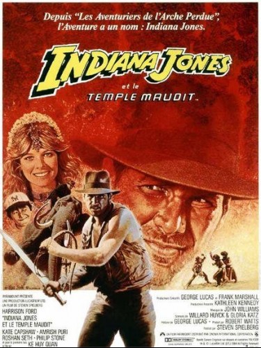 Affiche du film INDIANA JONES ET LE TEMPLE MAUDIT