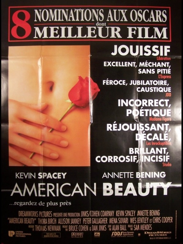 Affiche du film AMIRICAN BEAUTY-NOMINATION AUX OSCARS-