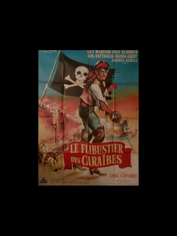 Affiche du film LE FLIBUSTIER DES CARAIBES - L'AVVENTURIERO DELLA TORTUGA