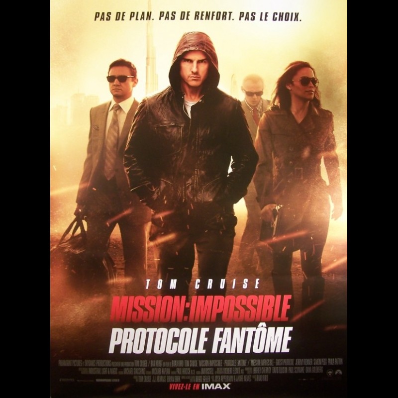 Distribution De Mission: Impossible - Protocole Fantôme Affiche du film MISSION IMPOSSIBLE (PROTOCOLE FANTOME) A - MISSION