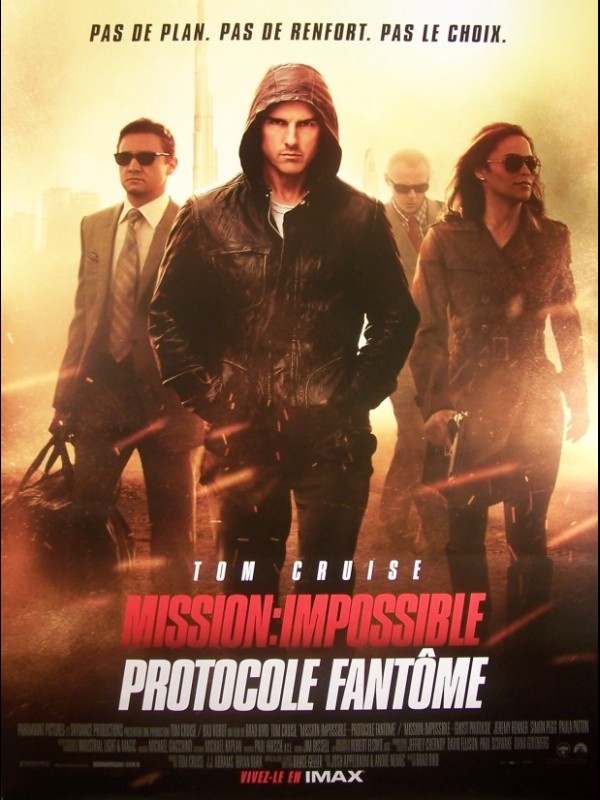 Affiche du film MISSION IMPOSSIBLE (PROTOCOLE FANTOME) A - MISSION: IMPOSSIBLE - GHOST PROTOCOL