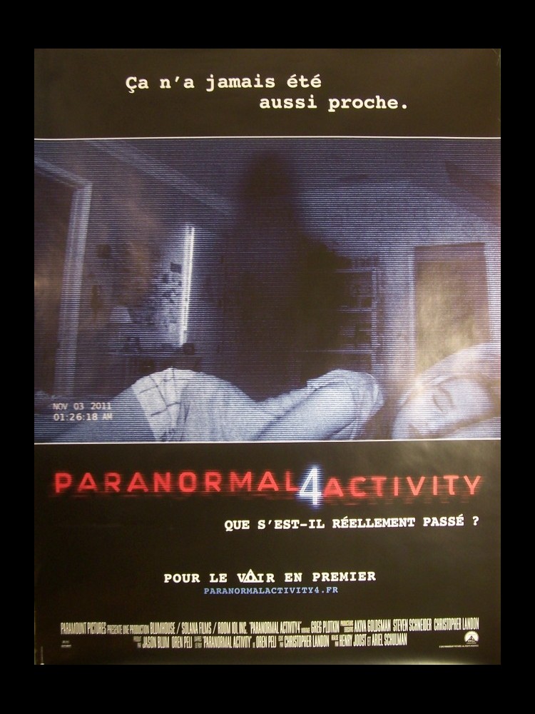 Affiche Du Film Paranormal Activity 4 Affiche RoulÉe Cinemaffiche