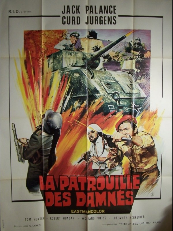 Affiche du film LA PATROUILLE DES DAMNES - Titre original : LA LEGIONE DEI DANNATI