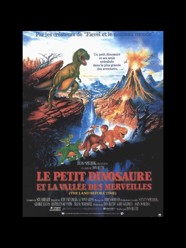 Affiche du film PETIT DINOSAURE ET LA VALLEE DES MERVEILLES (LE) THE LAND BEFORE TIME Affiche du film PETIT DINOSAURE ET LA VALLEE DES MERVEILLES (LE) THE LAND BEFORE TIME
