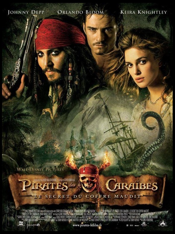 Affiche du film PIRATES DES CARAIBES 2 LE SECRET DU COFFRE MAUDIT - PIRATES OF THE CARIBBEAN : DEAD MAN'S CHEST