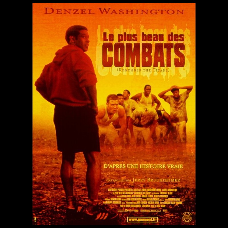 Le Plus Beau Des Combats Netflix Affiche du film PLUS BEAU DES COMBATS (LE) - REMEMBER THE TITANS