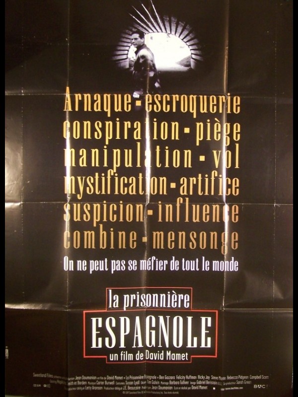 Affiche du film PRISONNIERE ESPAGNOLE (LA) - THE SPANISH PRISONER