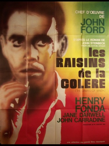 Affiche du film LES RAISINS DE LA COLERE - Titre original : THE GRAPES OF WRATH