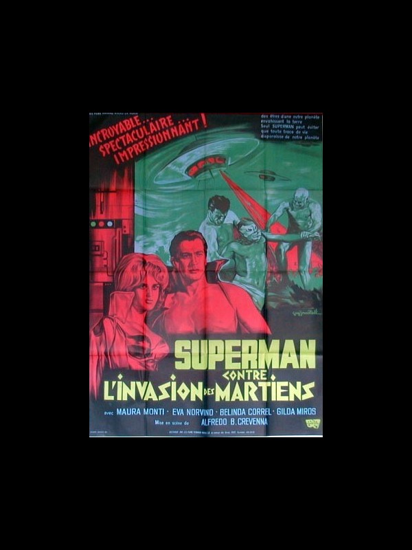 Affiche du film SUPERMAN CONTRE L'INVASION DES MARTIENS - Titre original : SANTO EL ENMASCARADO DE PLATA VS 'LA INVASIÓN DE LOS MARCIANOS
