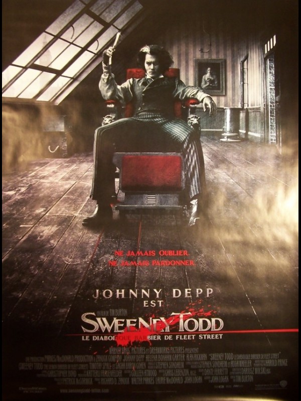 Affiche du film SWEENEY TOOD , LE DIABOLIQUE BARBIER DE FLEET STREET - SWEENEY TODD: THE DEMON BARBER OF FLEET STREET