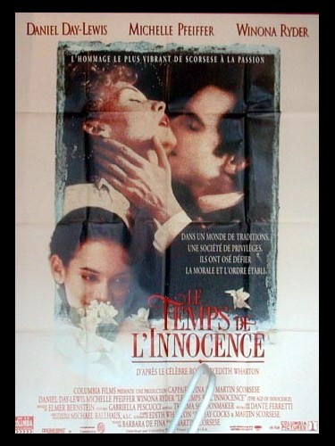 Affiche du film LE TEMPS DE L'INNOCENCE - Titre original : THE AGE OF INNOCENCE