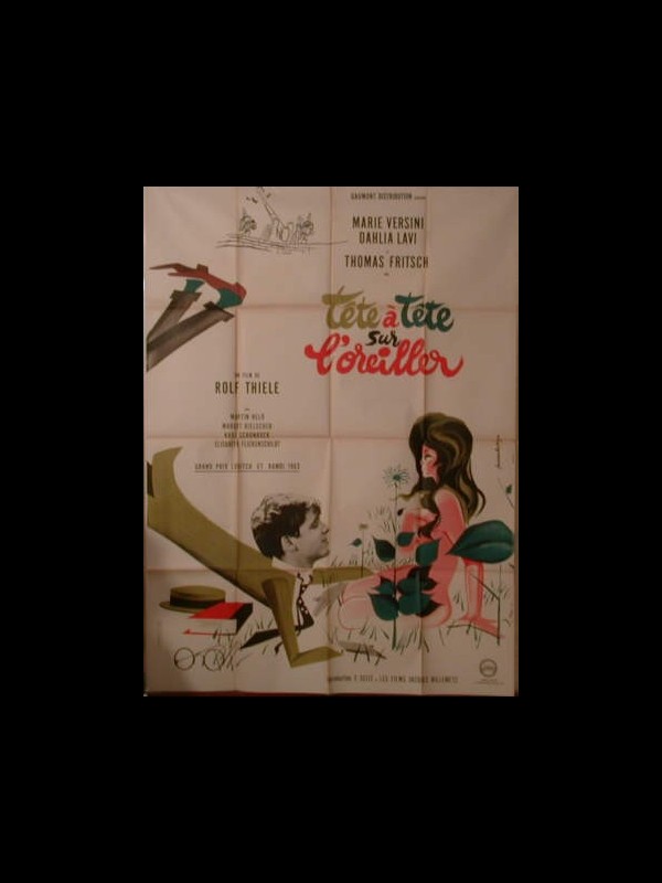 Affiche du film TETE A TETE SUR L'OREILLER (BATAILLE DE POLOCHON) - DAS SCHWARZ-WEISS-ROTE HIMMELBETT