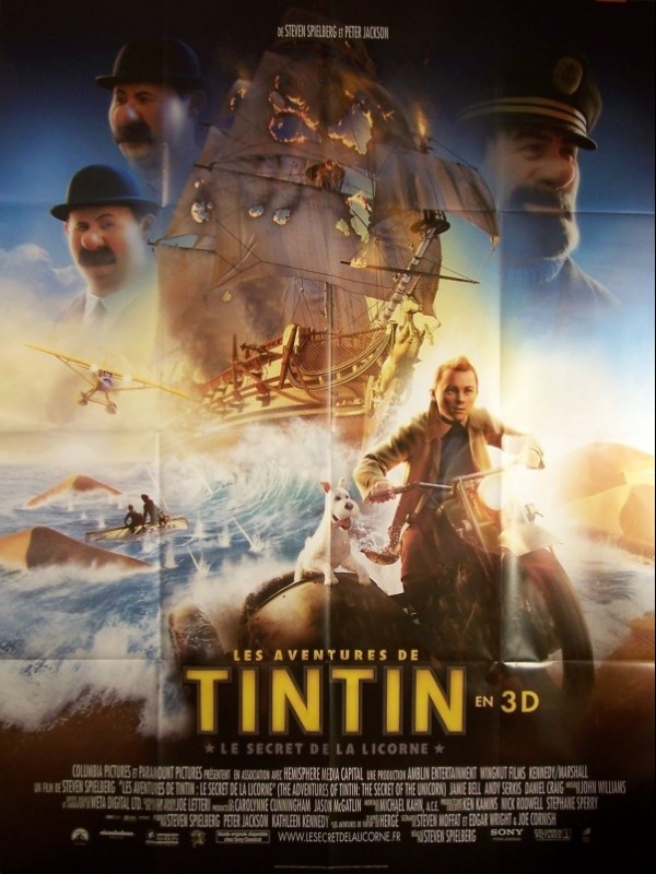 Affiche du film AVENTURES DE TINTIN (LES)-LE SECRET DE LA LICORNE - THE ADVENTURES OF TINTIN