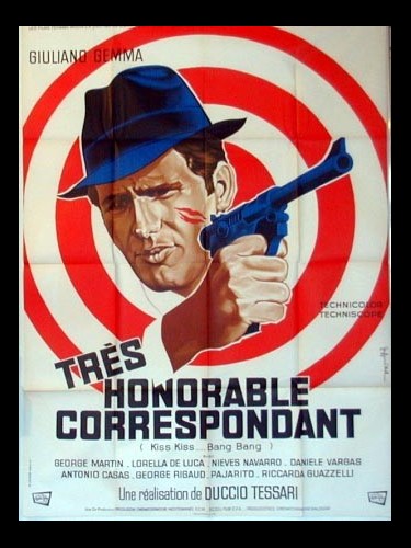 Affiche du film TRES HONORABLE CORRESPONDANT - Titre original : KISS KISS... BANG BANG