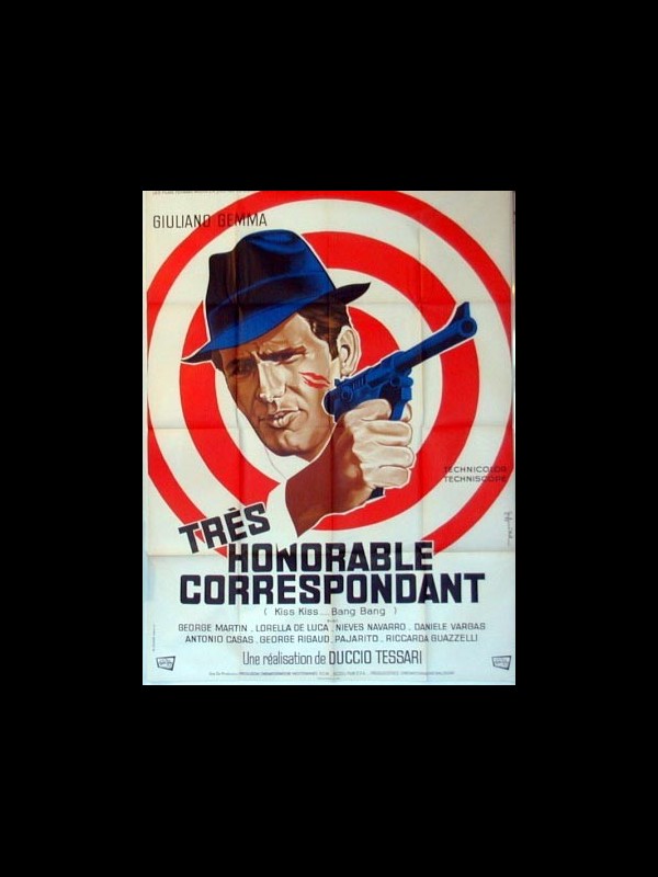Affiche du film TRES HONORABLE CORRESPONDANT - Titre original : KISS KISS... BANG BANG