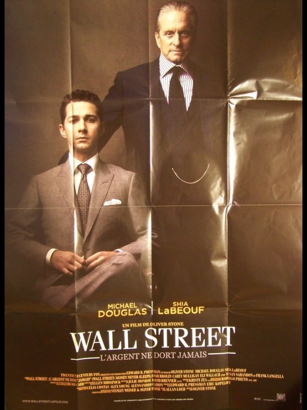 Affiche du film WALL STREET : L'ARGENT NE DORT JAMAIS -  Titre original : WALL STREET: MONEY NEVER SLEEPS
