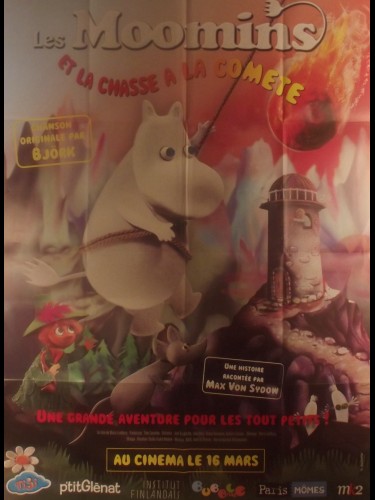 Affiche du film LES MOOMINS ET LA CHASSE A LA COMETE - Titre original : MUUMI JA PUNAINEN PYRSTOTANTI