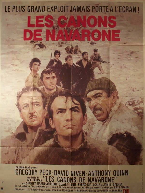 Affiche du film LES CANONS DE NAVARONE - Titre original : THE GUNS OF NAVARONE