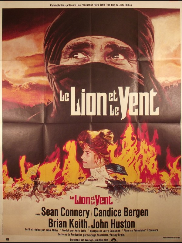 Affiche du film LE LION ET LE VENT - Titre original : THE WIND AND THE LION