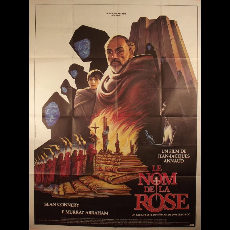 Affiche du film LE NOM DE LA ROSE Titre original THE NAME OF THE ROSE CINEMAFFICHE Affiche du film LE NOM DE LA ROSE Titre original THE NAME OF THE ROSE CINEMAFFICHE
