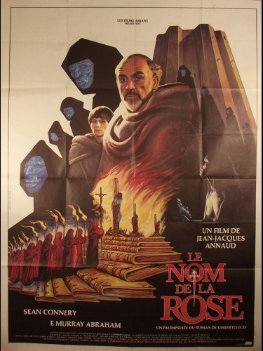 Affiche du film LE NOM DE LA ROSE - Titre original : THE NAME OF THE ROSE