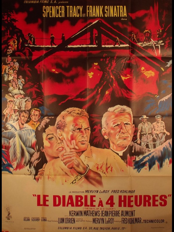 Affiche du film LE DIABLE A 4 HEURES - Titre original : THE DEVIL AT 4 O'CLOCK