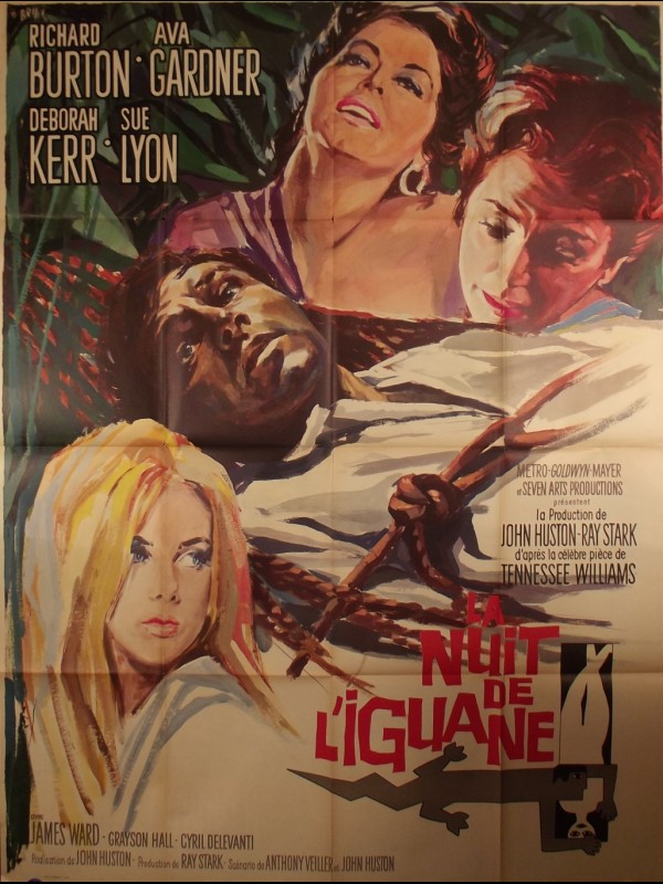 Affiche du film LA NUIT DE L'IGUANE - Titre original : THE NIGHT OF THE IGUANA