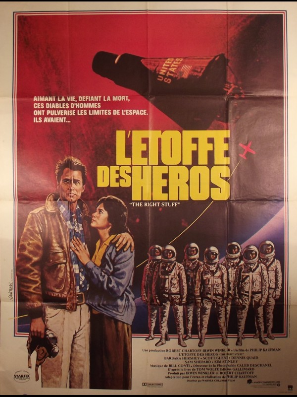 Affiche du film L'ETOFFE DES HEROS - Titre original : THE RIGHT STUFF