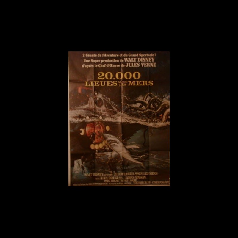 20 000 Lieues Sous Les Mers Dessin Animé Affiche du film 20 000 LIEUES SOUS LES MERS - TWENTY THOUSAND LEAUGUE