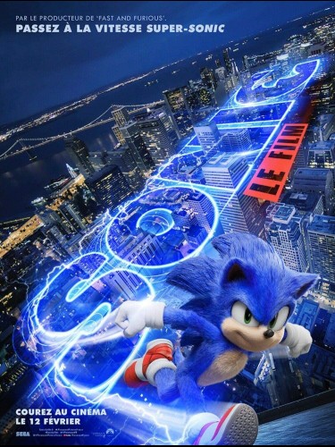 Affiche du film SONIC - Titre original : SONIC THE HEDGEHOG