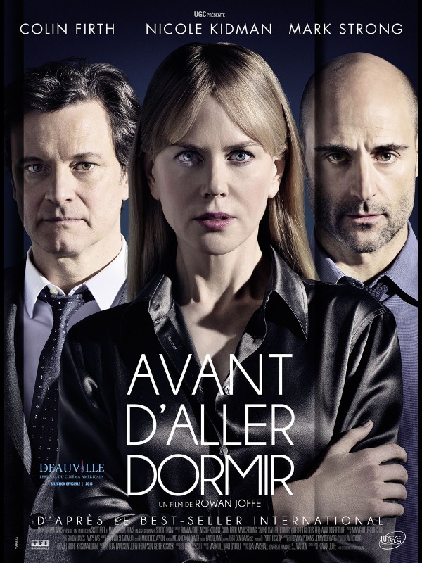 Affiche du film AVANT D'ALLER DORMIR - Titre original : BEFORE GO TO SLEEP