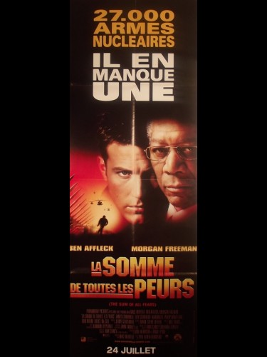 Affiche du film LA SOMME DE TOUTES LES PEURS - Titre original : THE SUM OF ALL FEARS