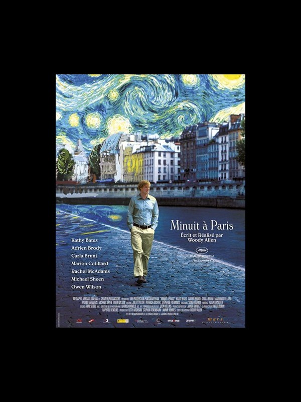 Affiche du film MINUIT A PARIS - Titre original : MIDNIGHT IN PARIS