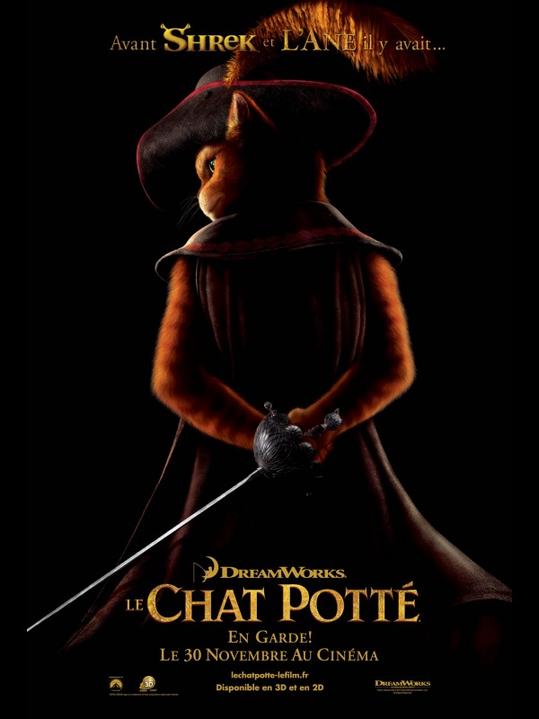 Affiche du film LE CHAT POTTE - Titre original : PUSS IN BOOTS