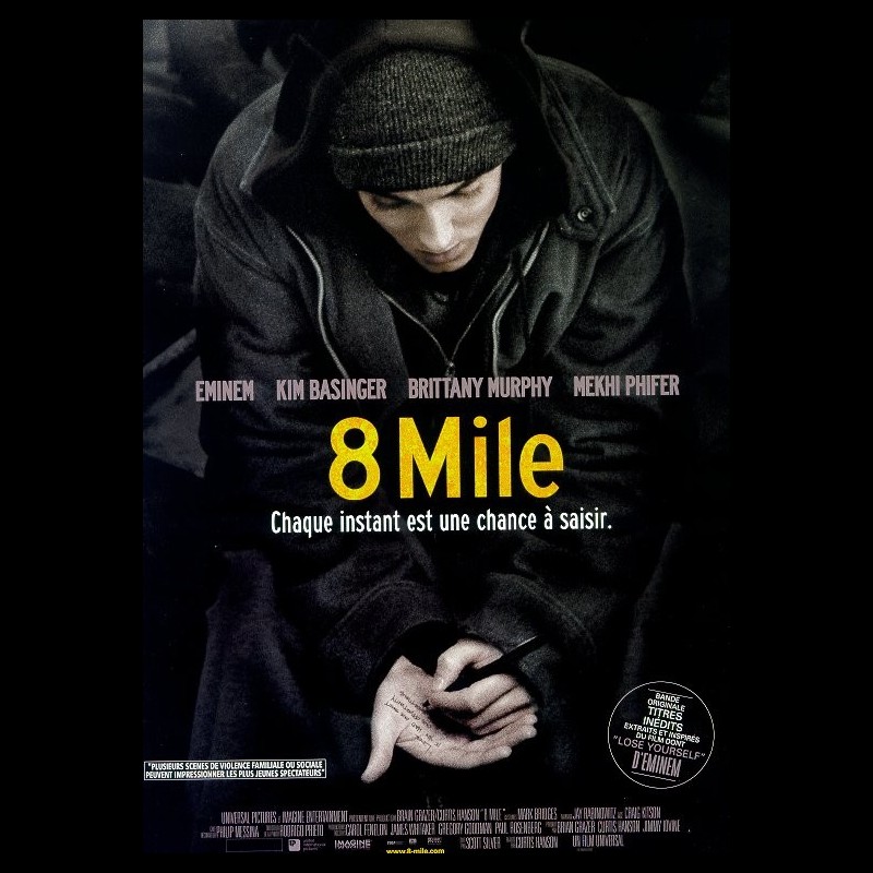 Affiche du film 8 MILE 8 MILE CINEMAFFICHE Affiche du film 8 MILE 8 MILE CINEMAFFICHE