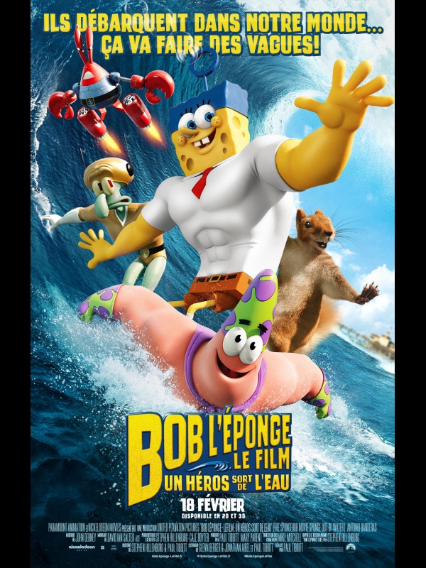 Affiche du film BOB L'EPONGE - UN HEROS SORT DE L'EAU