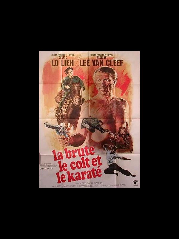 Affiche du film LA BRUTE LE COLT ET LE KARATE - Titre original : EL KÁRATE, EL COLT Y EL IMPOSTOR