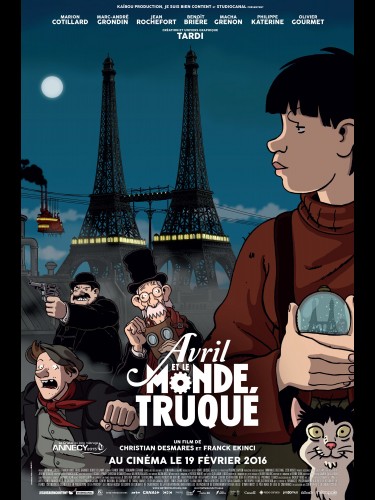 Affiche du film AVRIL ET LE MONDE TRUQUE - Titre original : APRIL AND THE TWISTED WORLD