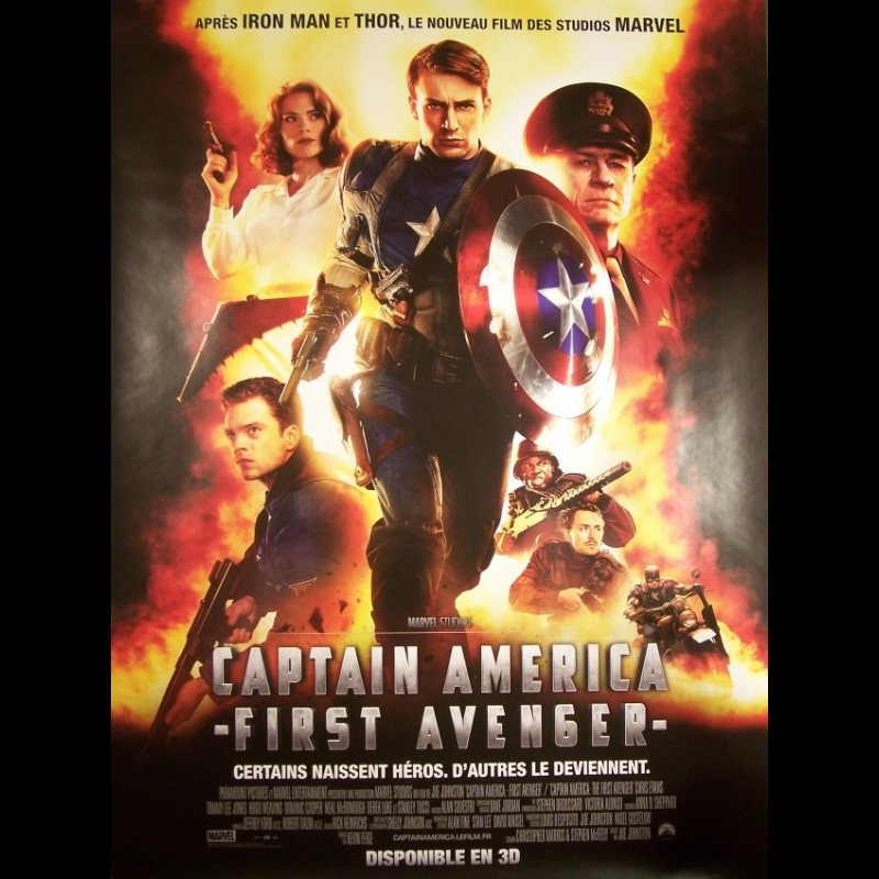 Captain America : First Avenger Distribution Affiche du film CAPTAIN AMERICA (FIRST AVENGER) - CINEMAFFICHE