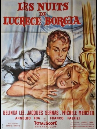 Affiche du film LES NUITS DE LUCRECE BORGIA - Titre original : LE NOTTI DI LUCREZIA BORGIA