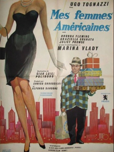 Affiche du film MES FEMMES AMERICAINES - Titre original : UNA MOGLIE AMERICANA
