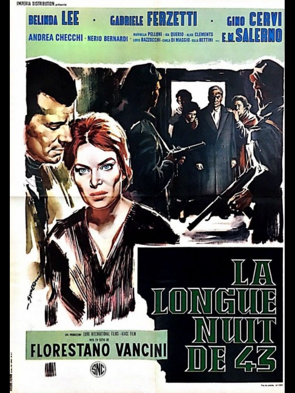 Affiche du film LA LONGUE NUIT DE 43 - Titre original : LA LUNGA NOTTE DEL 43